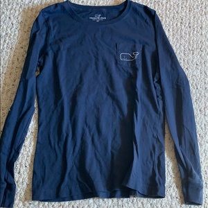 Navy blue vineyard vines long sleeve shirt